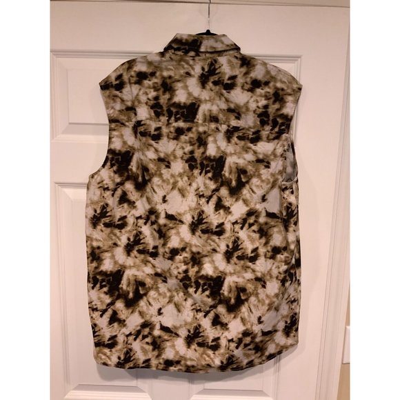Samsoe Samore Sleeveless Button-Up Tea Shirt Top Brown Camo Clay, Size S NWT! - Picture 6 of 7